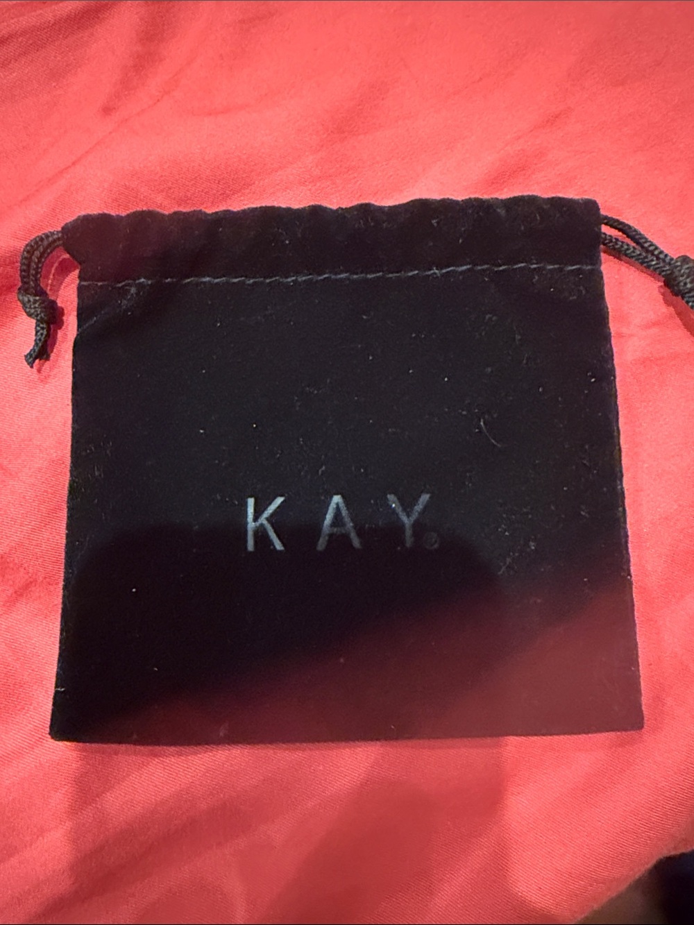 Black Velvet Drawstring Jewelry Pouch